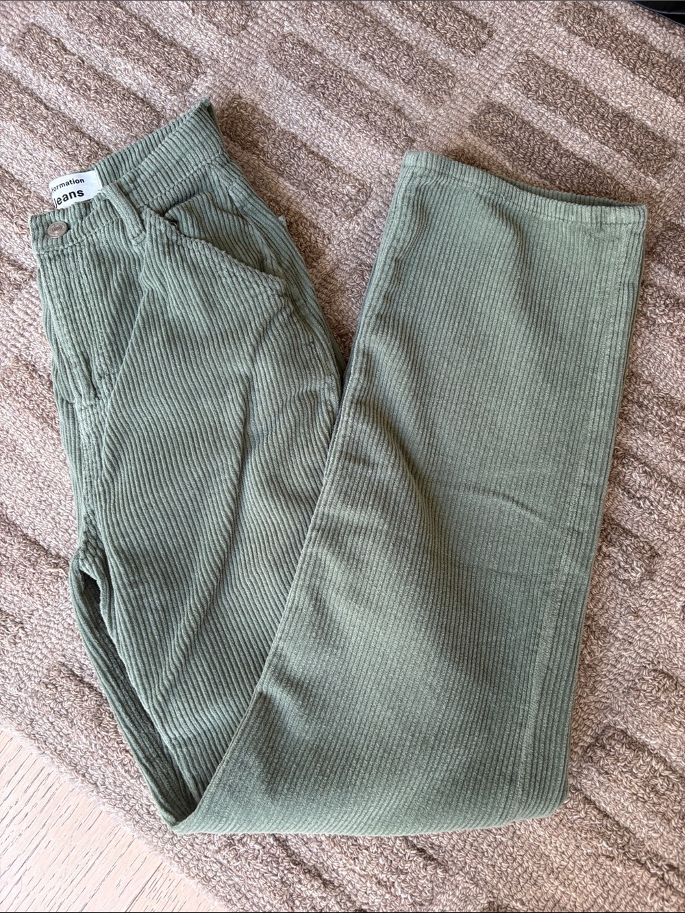 Reformation High Rise Wide Leg Corduroy Pants